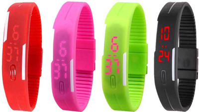 Kissu Led Magnet Band Combo of 4 Red, Pink, Green And Black Watch - For Men & Women
Kissu Led Magnet Band Combo of 4 Red, Pink, Green And Black Watch - For Men & Women