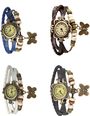 Kissu Vintage Rakhi Combo of 4 Blue, White, Brown And Black Watch - For Women
Kissu Vintage Rakhi Combo of 4 Blue, White, Brown And Black Watch - For Women