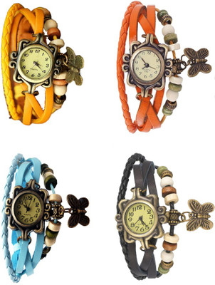 Kissu Vintage Rakhi Combo of 4 Yellow, Sky Blue, Orange And Black Watch - For Women
Kissu Vintage Rakhi Combo of 4 Yellow, Sky Blue, Orange And Black Watch - For Women