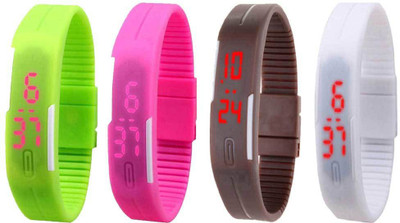 Kissu Led Magnet Band Combo of 4 Green, Pink, Brown And White Watch - For Men & Women
Kissu Led Magnet Band Combo of 4 Green, Pink, Brown And White Watch - For Men & Women
