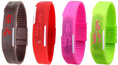 Kissu Led Magnet Band Combo of 4 Brown, Red, Pink And Green Watch - For Men & Women
Kissu Led Magnet Band Combo of 4 Brown, Red, Pink And Green Watch - For Men & Women
