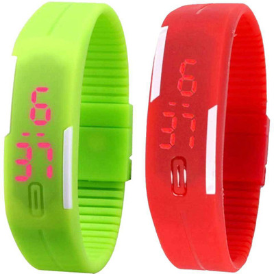 NS18 Silicone Led Magnet Band Set of 2 Green And Red Watch - For Boys & Girls
NS18 Silicone Led Magnet Band Set of 2 Green And Red Watch - For Boys & Girls