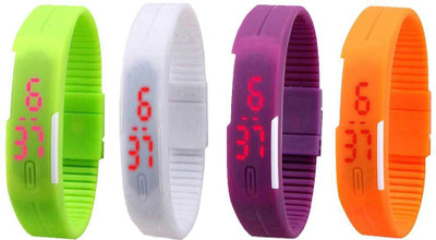 Kissu Led Magnet Band Combo of 4 Green, White, Purple And Orange Watch - For Men & Women
Kissu Led Magnet Band Combo of 4 Green, White, Purple And Orange Watch - For Men & Women
