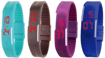 NS18 Silicone Led Magnet Band Combo of 4 Sky Blue, Brown, Purple And Blue Watch - For Boys & Girls
NS18 Silicone Led Magnet Band Combo of 4 Sky Blue, Brown, Purple And Blue Watch - For Boys & Girls