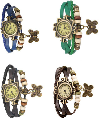 NS18 Vintage Butterfly Rakhi Combo of 4 Blue, Black, Green And Brown Watch - For Women
NS18 Vintage Butterfly Rakhi Combo of 4 Blue, Black, Green And Brown Watch - For Women