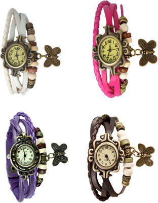 NS18 Vintage Butterfly Rakhi Combo of 4 White, Purple, Pink And Brown Watch - For Women
NS18 Vintage Butterfly Rakhi Combo of 4 White, Purple, Pink And Brown Watch - For Women
