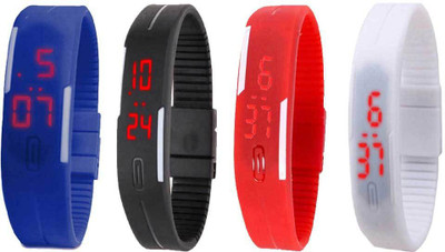 Kissu Led Magnet Band Combo of 4 Blue, Black, Red And White Watch - For Men & Women
Kissu Led Magnet Band Combo of 4 Blue, Black, Red And White Watch - For Men & Women