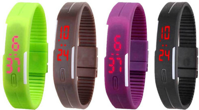 Kissu Led Magnet Band Combo of 4 Green, Brown, Purple And Black Watch - For Men & Women
Kissu Led Magnet Band Combo of 4 Green, Brown, Purple And Black Watch - For Men & Women