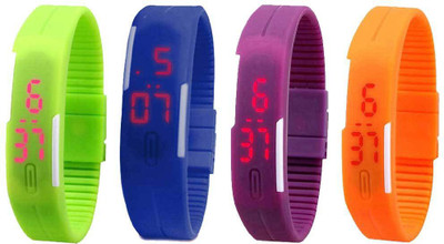 Kissu Led Magnet Band Combo of 4 Green, Blue, Purple And Orange Watch - For Men & Women
Kissu Led Magnet Band Combo of 4 Green, Blue, Purple And Orange Watch - For Men & Women