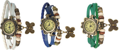 NS18 Vintage Butterfly Rakhi Watch Combo of 3 White, Blue And Green Watch - For Women
NS18 Vintage Butterfly Rakhi Watch Combo of 3 White, Blue And Green Watch - For Women