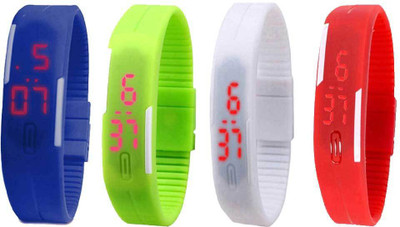 Kissu Led Magnet Band Combo of 4 Blue, Green, White And Red Watch - For Men & Women
Kissu Led Magnet Band Combo of 4 Blue, Green, White And Red Watch - For Men & Women