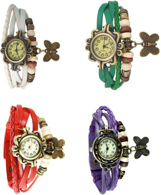 Kissu Vintage Rakhi Combo of 4 White, Red, Green And Purple Watch - For Women
Kissu Vintage Rakhi Combo of 4 White, Red, Green And Purple Watch - For Women