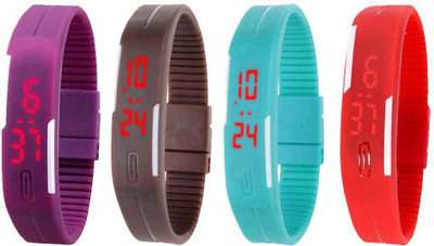 Kissu Led Magnet Band Combo of 4 Purple, Brown, Sky Blue And Red Watch - For Men & Women
Kissu Led Magnet Band Combo of 4 Purple, Brown, Sky Blue And Red Watch - For Men & Women