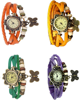Kissu Vintage Rakhi Combo of 4 Orange, Green, Yellow And Purple Watch - For Women
Kissu Vintage Rakhi Combo of 4 Orange, Green, Yellow And Purple Watch - For Women