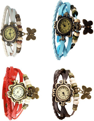 NS18 Vintage Butterfly Rakhi Combo of 4 White, Red, Sky Blue And Brown Watch - For Women
NS18 Vintage Butterfly Rakhi Combo of 4 White, Red, Sky Blue And Brown Watch - For Women