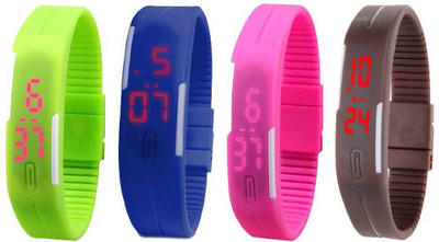 Kissu Led Magnet Band Combo of 4 Green, Blue, Pink And Brown Watch - For Men & Women
Kissu Led Magnet Band Combo of 4 Green, Blue, Pink And Brown Watch - For Men & Women