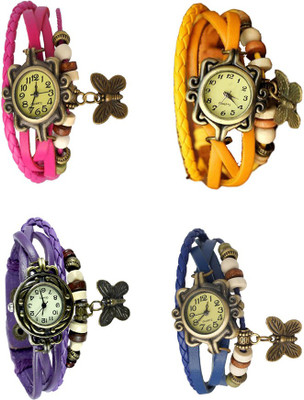 NS18 Vintage Butterfly Rakhi Combo of 4 Pink, Purple, Yellow And Blue Watch - For Women
NS18 Vintage Butterfly Rakhi Combo of 4 Pink, Purple, Yellow And Blue Watch - For Women