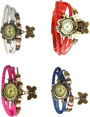 NS18 Vintage Butterfly Rakhi Combo of 4 White, Pink, Red And Blue Watch - For Women
NS18 Vintage Butterfly Rakhi Combo of 4 White, Pink, Red And Blue Watch - For Women