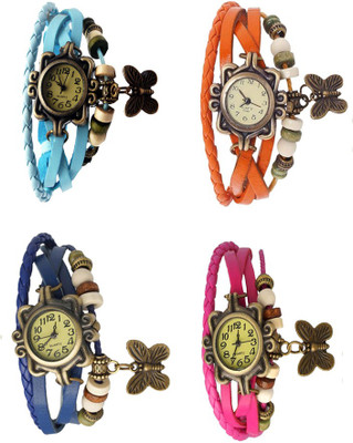 NS18 Vintage Butterfly Rakhi Combo of 4 Sky Blue, Blue, Orange And Pink Watch - For Women
NS18 Vintage Butterfly Rakhi Combo of 4 Sky Blue, Blue, Orange And Pink Watch - For Women