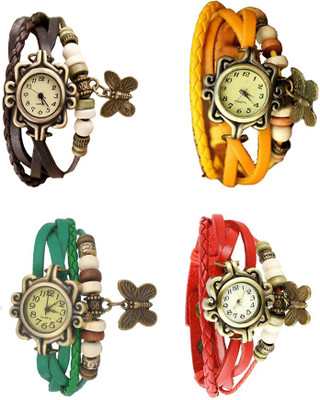 Kissu Vintage Rakhi Combo of 4 Brown, Green, Yellow And Red Watch - For Women
Kissu Vintage Rakhi Combo of 4 Brown, Green, Yellow And Red Watch - For Women