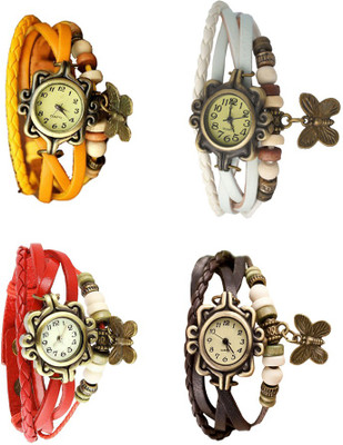 NS18 Vintage Butterfly Rakhi Combo of 4 Yellow, Red, White And Brown Watch - For Women
NS18 Vintage Butterfly Rakhi Combo of 4 Yellow, Red, White And Brown Watch - For Women