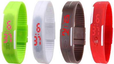 Kissu Led Magnet Band Combo of 4 Green, White, Brown And Red Watch - For Men & Women
Kissu Led Magnet Band Combo of 4 Green, White, Brown And Red Watch - For Men & Women