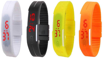 Kissu Led Magnet Band Combo of 4 White, Black, Yellow And Orange Watch - For Men & Women
Kissu Led Magnet Band Combo of 4 White, Black, Yellow And Orange Watch - For Men & Women