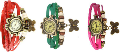 NS18 Vintage Butterfly Rakhi Watch Combo of 3 Red, Green And Pink Watch - For Women
NS18 Vintage Butterfly Rakhi Watch Combo of 3 Red, Green And Pink Watch - For Women