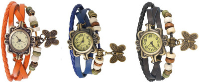 NS18 Vintage Butterfly Rakhi Watch Combo of 3 Orange, Blue And Black Watch - For Women
NS18 Vintage Butterfly Rakhi Watch Combo of 3 Orange, Blue And Black Watch - For Women