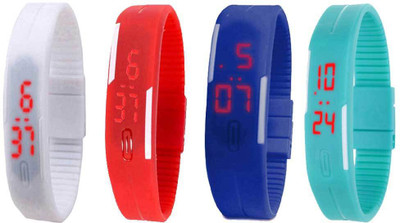 Kissu Led Magnet Band Combo of 4 White, Red, Blue And Sky Blue Watch - For Men & Women
Kissu Led Magnet Band Combo of 4 White, Red, Blue And Sky Blue Watch - For Men & Women