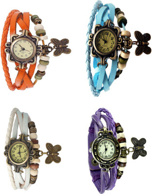 Kissu Vintage Rakhi Combo of 4 Orange, White, Sky Blue And Purple Watch - For Women
Kissu Vintage Rakhi Combo of 4 Orange, White, Sky Blue And Purple Watch - For Women