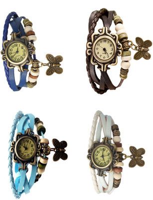 NS18 Vintage Butterfly Rakhi Combo of 4 Blue, Sky Blue, Brown And White Watch - For Women
NS18 Vintage Butterfly Rakhi Combo of 4 Blue, Sky Blue, Brown And White Watch - For Women