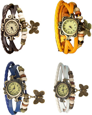 Kissu Vintage Rakhi Combo of 4 Brown, Blue, Yellow And White Watch - For Women
Kissu Vintage Rakhi Combo of 4 Brown, Blue, Yellow And White Watch - For Women