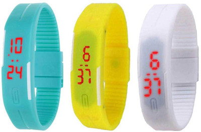 Kissu Led Magnet Band Combo of 3 Sky Blue, Yellow And White Watch - For Men & Women
Kissu Led Magnet Band Combo of 3 Sky Blue, Yellow And White Watch - For Men & Women