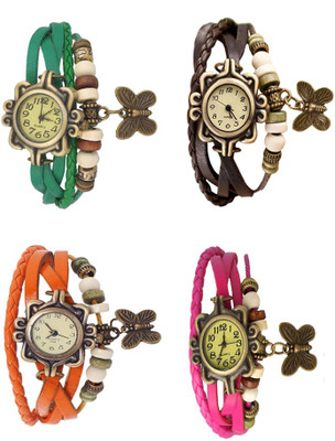 Kissu Vintage Rakhi Combo of 4 Green, Orange, Brown And Pink Watch - For Women
Kissu Vintage Rakhi Combo of 4 Green, Orange, Brown And Pink Watch - For Women