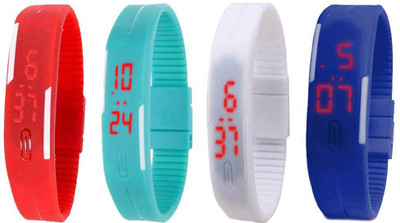 Kissu Led Magnet Band Combo of 4 Red, Sky Blue, White And Blue Watch - For Men & Women
Kissu Led Magnet Band Combo of 4 Red, Sky Blue, White And Blue Watch - For Men & Women