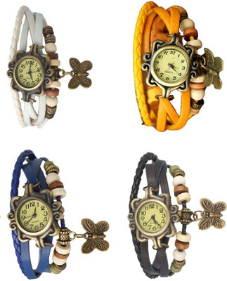 NS18 Vintage Butterfly Rakhi Combo of 4 White, Blue, Yellow And Black Watch - For Women
NS18 Vintage Butterfly Rakhi Combo of 4 White, Blue, Yellow And Black Watch - For Women