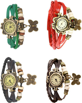 NS18 Vintage Butterfly Rakhi Combo of 4 Green, Black, Red And Brown Watch - For Women
NS18 Vintage Butterfly Rakhi Combo of 4 Green, Black, Red And Brown Watch - For Women
