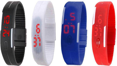 NS18 Silicone Led Magnet Band Watch Combo of 4 Black, White, Blue And Red Watch - For Couple
NS18 Silicone Led Magnet Band Watch Combo of 4 Black, White, Blue And Red Watch - For Couple