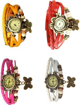 NS18 Vintage Butterfly Rakhi Combo of 4 Yellow, Pink, Red And White Watch - For Women
NS18 Vintage Butterfly Rakhi Combo of 4 Yellow, Pink, Red And White Watch - For Women