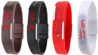 Kissu Led Magnet Band Combo of 4 Brown, Black, Red And White Watch - For Men & Women
Kissu Led Magnet Band Combo of 4 Brown, Black, Red And White Watch - For Men & Women