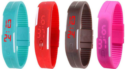 Kissu Led Magnet Band Combo of 4 Sky Blue, Red, Brown And Pink Watch - For Men & Women
Kissu Led Magnet Band Combo of 4 Sky Blue, Red, Brown And Pink Watch - For Men & Women
