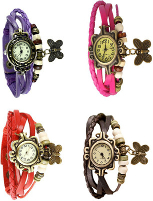 NS18 Vintage Butterfly Rakhi Combo of 4 Purple, Red, Pink And Brown Watch - For Women
NS18 Vintage Butterfly Rakhi Combo of 4 Purple, Red, Pink And Brown Watch - For Women