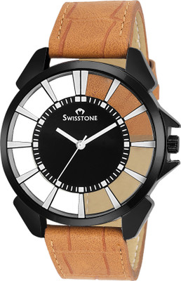 SWISSTONE CTHRU55-BLK-TAN Watch - For Men