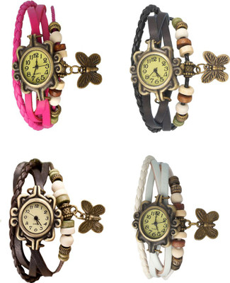 NS18 Vintage Butterfly Rakhi Combo of 4 Pink, Brown, Black And White Watch - For Women
NS18 Vintage Butterfly Rakhi Combo of 4 Pink, Brown, Black And White Watch - For Women