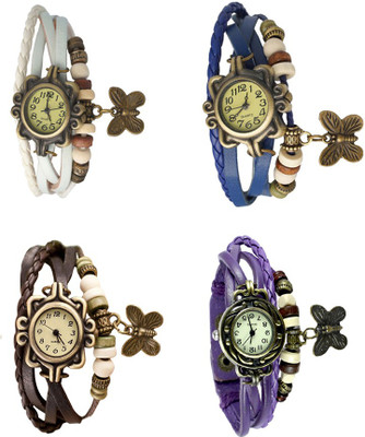 NS18 Vintage Butterfly Rakhi Combo of 4 White, Brown, Blue And Purple Watch - For Women
NS18 Vintage Butterfly Rakhi Combo of 4 White, Brown, Blue And Purple Watch - For Women