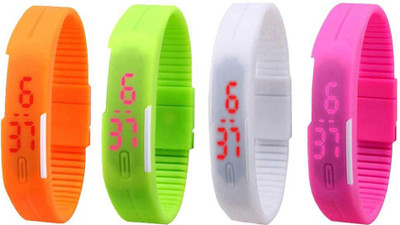 Kissu Led Magnet Band Combo of 4 Orange, Green, White And Pink Watch - For Men & Women
Kissu Led Magnet Band Combo of 4 Orange, Green, White And Pink Watch - For Men & Women