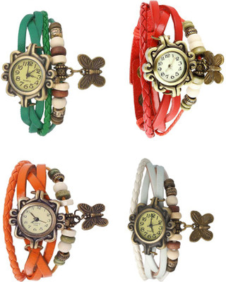 Kissu Vintage Rakhi Combo of 4 Green, Orange, Red And White Watch - For Women
Kissu Vintage Rakhi Combo of 4 Green, Orange, Red And White Watch - For Women