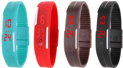 Kissu Led Magnet Band Combo of 4 Sky Blue, Red, Brown And Black Watch - For Men & Women
Kissu Led Magnet Band Combo of 4 Sky Blue, Red, Brown And Black Watch - For Men & Women