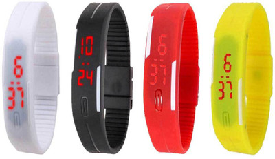 Kissu Led Magnet Band Combo of 4 White, Black, Red And Yellow Watch - For Men & Women
Kissu Led Magnet Band Combo of 4 White, Black, Red And Yellow Watch - For Men & Women